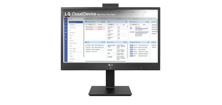 LG 24CR661N-2P Intel® Pentium® N6005 60.5 cm (23.8") 1920 x 1080 pixels All-in-One thin client 8 GB DDR4-SDRAM 16 GB eMMC Windows 10 IoT Enterprise Wi-Fi 6 (802.11ax) Black
