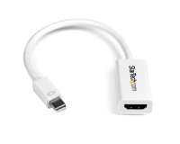 StarTech.com Adaptateur Mini DisplayPort vers HDMI - Convertisseur Vidéo Actif mDP à HDMI - 4K30Hz - Mini DP ou TB 1/2 Mac/PC vers Moniteur/Écran HDMI - Câble mDP 1.2 vers HDMI - Blanc