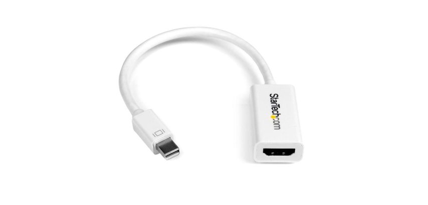 StarTech.com Adaptateur Mini DisplayPort vers HDMI - Convertisseur Vidéo Actif mDP à HDMI - 4K30Hz - Mini DP ou TB 1/2 Mac/PC vers Moniteur/Écran HDMI - Câble mDP 1.2 vers HDMI - Blanc