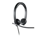 Logitech H650E Auricolare Cablato A Padiglione Ufficio USB tipo A Nero, Argento