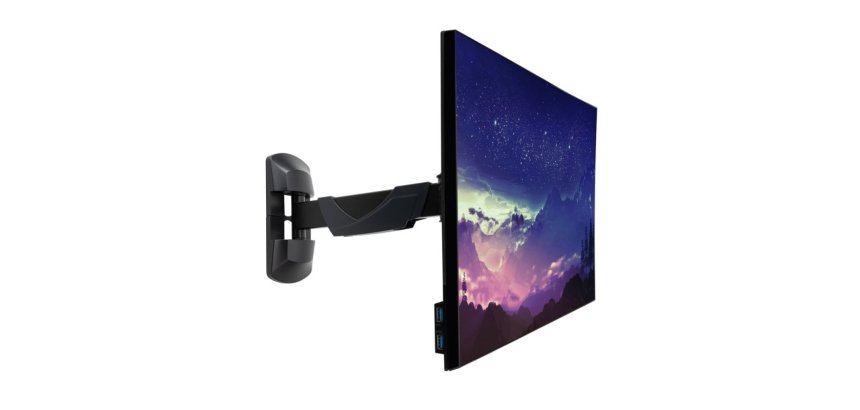 Lindy 40713 support d'écran plat pour bureau 66 cm (26") Mur Noir