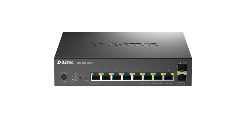 D-Link DMS-1250-10SPL Géré L2/L3 2.5G Ethernet (100/1000/2500) Connexion Ethernet, supportant l'alimentation via ce port (PoE) Noir