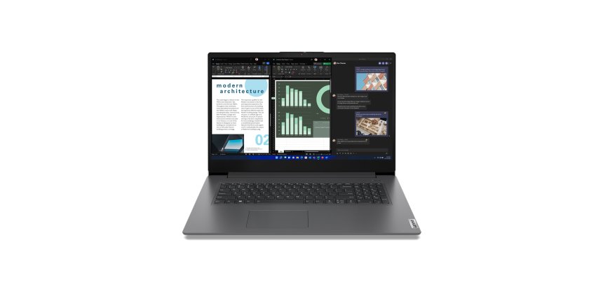 Lenovo V17 G4 IRU Intel® Core™ i5 i5-13420H Ordinateur portable 43,9 cm (17.3") Full HD 8 Go DDR4-SDRAM 256 Go SSD Wi-Fi 6 (802.11ax) Windows 11 Pro Français Gris