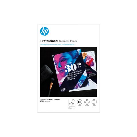 HP Papier Professional Business, brillant, 180 g/m2, A4 (210 x 297 mm), 150 feuilles