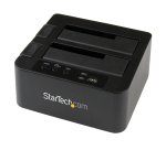 StarTech.com Dual Bay Hard Drive Duplicator, Standalone USB 3.0 (5 Gbps) / eSATA to 2.5/3.5" SATA III HDD/SSD Cloner/Copier, Hard Drive Docking Station, Hard Disk Cloner