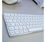 CoolBox TECLADO INALAMBRICO RETROILUMINADO MOONLIGHT KEY B431 USB-C+BT5.1+RF2.4G BLANCO DE ALUMINIO
