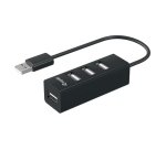 Equip 128955 hub de interfaz USB 2.0 480 Mbit/s Negro