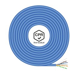 AISENS Cable de Red RJ45 LSZH CPR Dca CAT.6 UTP AWG24, Azul, 305 m