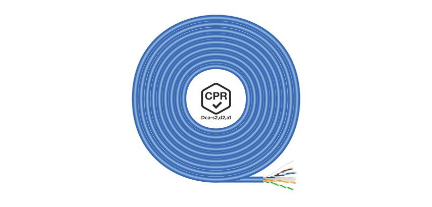 AISENS Cable de Red RJ45 LSZH CPR Dca CAT.6 UTP AWG24, Azul, 100 m