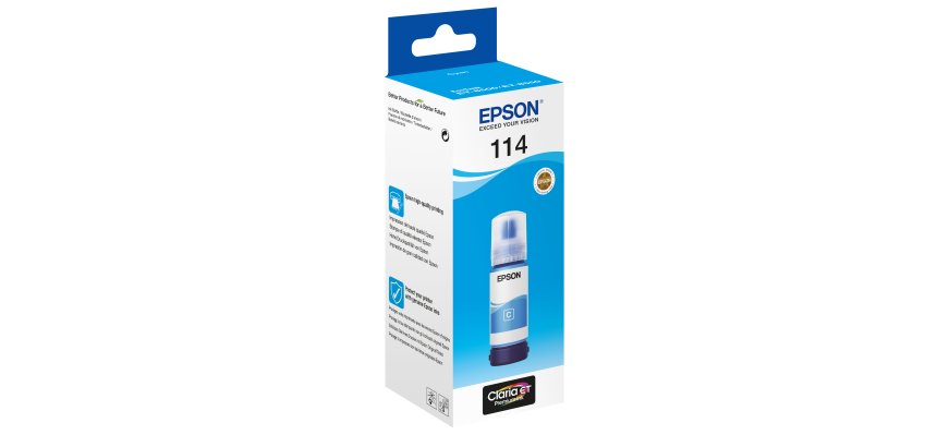 Epson 114 EcoTank Cyan ink bottle