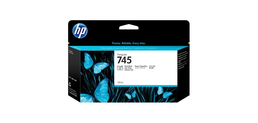 HP Cartouche d'encre DesignJet 745 noir photo, 130 ml