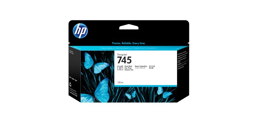 HP Cartouche d'encre DesignJet 745 noir photo, 130 ml