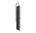 AISENS USB-C Dock 13 en 1, USB-C A 2xHDMI, 1xDisplayPort, 1xRJ45, 3xUSB-A, 2xUSB-C, 1xUSB-C PD, 1xSD, 1xMicro SD, 1xAudio, 1xRanura Kensington, 30cm