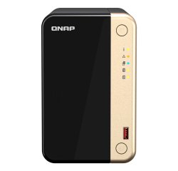 QNAP TS-264 NAS Tower Intel® Celeron® N5095 8 GB 0 TB QNAP QTS Black, Gold