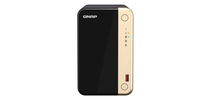 QNAP TS-264 NAS Tower Intel® Celeron® N5095 8 Go 0 To QNAP QTS Noir, Or