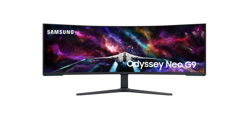 Samsung G95NC écran plat de PC 144,8 cm (57") 7680 x 2160 pixels Dual UHD LED Noir, Blanc