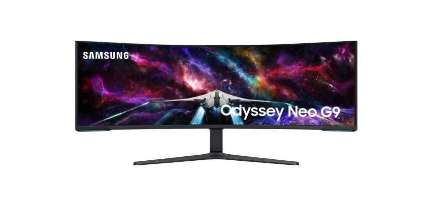 Samsung G95NC écran plat de PC 144,8 cm (57") 7680 x 2160 pixels Dual UHD LED Noir, Blanc
