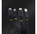 StarTech.com Cable KVM HDMI y USB 3.0 5Gbps de 1,8m - 4K 60Hz - Cable Combo HDMI 2.0 y USB para Switch Conmutador KVM