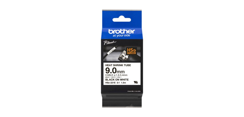 Brother HSE-221E ruban d'étiquette Noir sur blanc