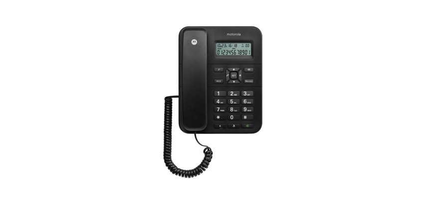 Motorola CT202 Teléfono analógico Identificador de llamadas Negro