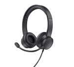Trust HS-150 Casque Avec fil Arceau Bureau/Centre d'appels Noir