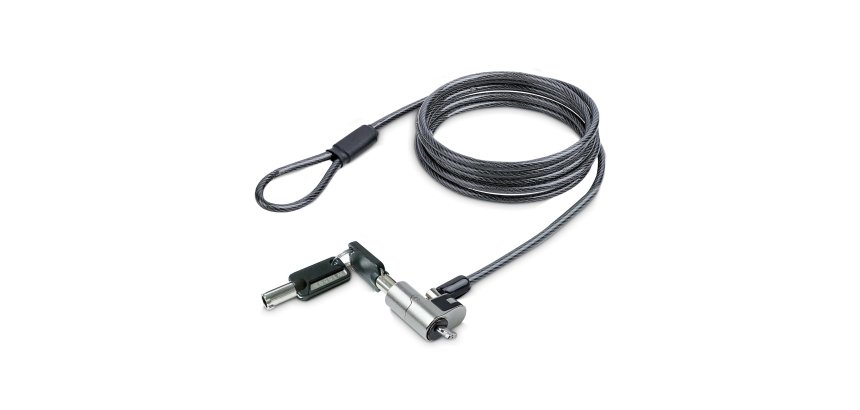 StarTech.com Câble Antivol PC de 2m - Câble de Verrouillage Compatible Nano-slot pour Ordinateur Portable, pour EliteBook/LenovoX1/2-1 - Câble de Sécurité pour Ordinateur Portable en Acier, Résistant aux Coupures