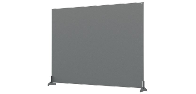 Separateur bureau nobo en tissu 1400x1000mm coloris gris