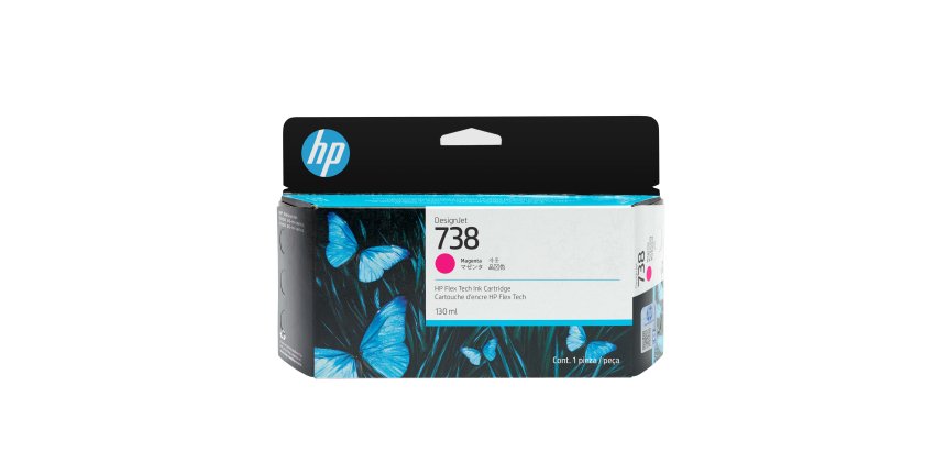 HP Cartouche d’encre DesignJet 738, magenta, 130 ml