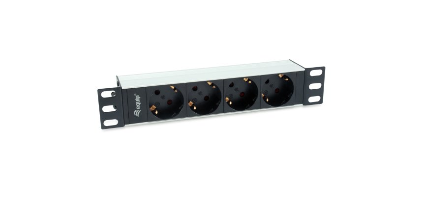 Equip 333311 power distribution unit (PDU) 4 AC outlet(s) 1U Black, Silver