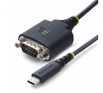 StarTech.com Câble Adaptateur USB-C vers Série de 30 cm, Rétention COM, Puce FTDI, Type-C vers DB9 RS232 Mâle, Voyants d'État, Vis et Écrous DB9 Interchangeables