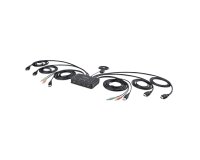 StarTech.com Switch KVM 2 Ports avec Câble HDMI, 4K 60Hz - Commutateur KVM Compact avec Câbles Intégrés USB-A/HDMI/Audio de 1,5 m - Alimenté par Bus - Switch KVM HDMI 4K - Commutation à Distance