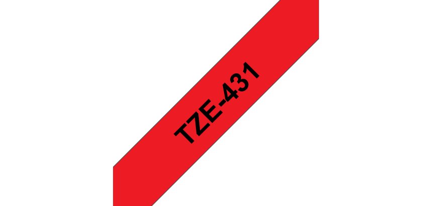 Brother - Nastro -  Nero/Rosso - TZE431 - 12mm x 8mt