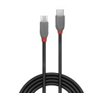 Lindy Câble USB 2.0 Type C vers Micro-B, Anthra Line, 2m