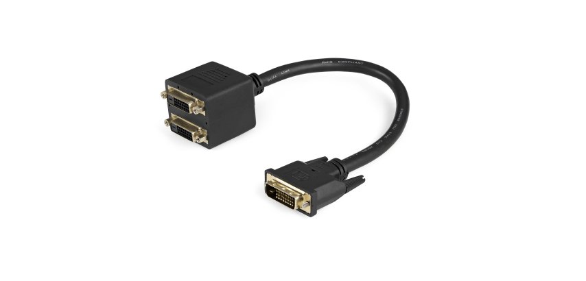 StarTech.com Câble Répartiteur en Y DVI-D vers 2x DVI-D 30 cm - Câble Splitter DVI-D - M/F