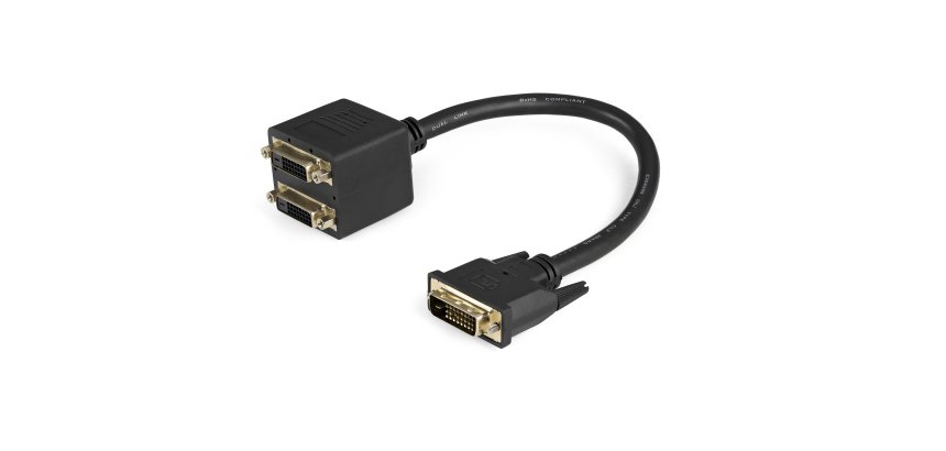 StarTech.com Câble Répartiteur en Y DVI-D vers 2x DVI-D 30 cm - Câble Splitter DVI-D - M/F