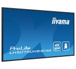 iiyama LH5075UHS-B1AG Écran d'affichage dynamique Écran plat de signalisation numérique 125,7 cm (49.5") LCD Wifi 500 cd/m² 4K Ultra HD Noir Intégré dans le processeur Android 11 24/7