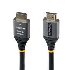StarTech.com 30cm Gecertificeerde Ultra High Speed HDMI Kabel, 8K 60Hz/4K 120Hz, HDMI 2.1, HDR10+/eARC, 48Gbps, 8K HDMI, Monitor/TV/Display, flexibele TPE-mantel