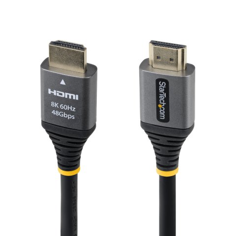 StarTech.com Cable HDMI 2.1 Certificado de Ultra Alta Velocidad de 0,3m - 8K 60Hz - 4K 120Hz - Cable HDMI 2.1 con HDR10+ eARC - 48Gbps - Cable HDMI 8K para Monitor/TV