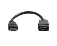 StarTech.com Câble de rallonge HDMI 15,2cm - Câble HDMI court mâle vers femelle - Rallonge de câble HDMI 4K - Économiseur de port HDMI UHD 4K 30Hz M/F - HDMI 1.4 haute vitesse - 30AWG - Rallonge dongle HDMI