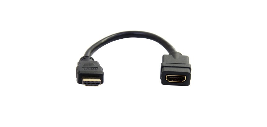 StarTech.com Câble de rallonge HDMI 15,2cm - Câble HDMI court mâle vers femelle - Rallonge de câble HDMI 4K - Économiseur de port HDMI UHD 4K 30Hz M/F - HDMI 1.4 haute vitesse - 30AWG - Rallonge dongle HDMI