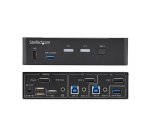 StarTech.com Switch KVM DisplayPort 2 Ports, 4K 60 Hz, DP 1.2, Gestion EDID, Hub USB 3.0 2 Ports, 4 Ports USB HID, Conforme TAA