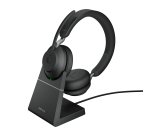 Jabra Evolve2 65 Auriculares Inalámbrico Diadema Oficina/Centro de llamadas USB Tipo C Bluetooth Base de carga Negro