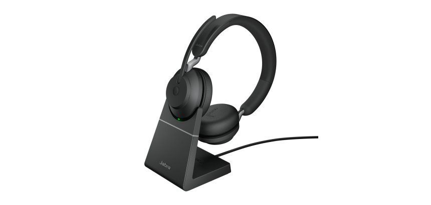 Jabra Evolve2 65 Auriculares Inalámbrico Diadema Oficina/Centro de llamadas USB Tipo C Bluetooth Base de carga Negro
