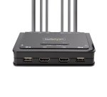 StarTech.com Switch KVM 2 Ports avec Câble HDMI, 4K 60Hz - Commutateur KVM Compact avec Câbles Intégrés USB-A/HDMI/Audio de 1,5 m - Alimenté par Bus - Switch KVM HDMI 4K - Commutation à Distance