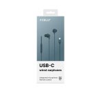 Celly UP1600TYPECBL headphones/headset Wired In-ear Calls/Music USB Type-C Blue