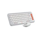 Logitech Pop Icon Combo clavier Souris incluse Universel Bluetooth AZERTY Français Blanc