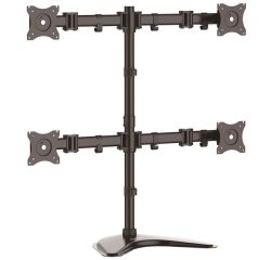 StarTech.com Quad-Monitor Desktop Stand - Articulating - For up to 27" (17.6lb/8kg) Displays