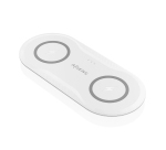 AISENS Cargador Inalambrico USB-C 15W 2 en 1 Para Movil Auriculares, Blanco