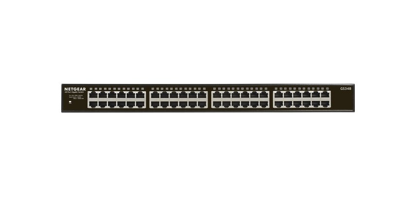 NETGEAR GS348 Non-géré Gigabit Ethernet (10/100/1000) 1U Noir