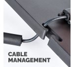 Fellowes Computer Monitor Stand with 3 Height Adjustments - Standard Monitor Riser with Cable Management - Ergonomic Adjustable Monitor Stand for Computers - Max Weight 27KG/Max Size 21" - Graphite